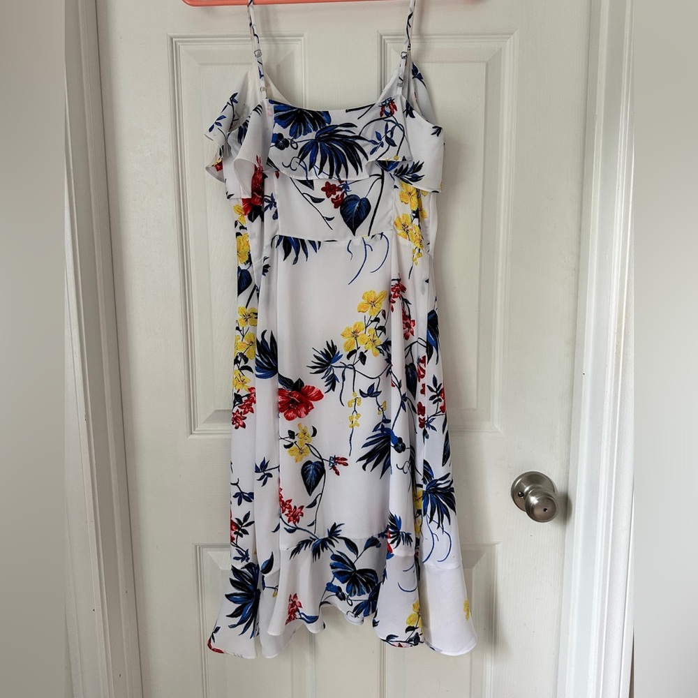 Banana Republic floral print white dress.